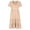 Khaki, variant on HBBIKVI Square Neck Cottagecore Dress for Women Summer Short Sleeve Peasant Midi Dress with Puff Sleeves,Elastic Waist,and Tiered Ruffle Skirt for Vacation Outings