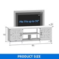 thumbnail image 6 of Uforic Farmhouse TV Stand with LED & Charging, Storage Cabinet and Shelves for TVs up to 70", White, 6 of 9