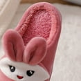 thumbnail image 3 of Kids Boys Girls Cute Rabbit Slippers Non-slip Fuzzy Warm Soft Bunny Slippers For Toddlers Bedroom House Indoor Shoes, 3 of 8