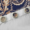 thumbnail image 4 of Homewish Tribal Damask Paisley Black Out Curtains, Navy Hippie Bohemian Curtains Pack of 2 (42x63 Each), Rustic Farmhouse Bedroom Curtains, Black Out Curtains Decor, 4 of 6