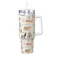 thumbnail image 2 of Deer Bear Cup Insulated Tumbler Stainless Steel Vacuum Travel Mug 40 oz with Handle and Straw Lid, 2 of 7