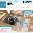 thumbnail image 4 of Ruvati RVH7300 Undermount 16 Gauge 30 in. Kitchen Sink Single Bowl, 4 of 7