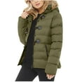 thumbnail image 1 of Parkas de manga larga para mujer, con capucha y cremalleras, lisas, de media y larga duración, holgadas, de manga larga, cálidas, tipo blusa, abrigo, chaquetas, abrigo para mujer, 1 of 5