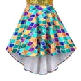 thumbnail image 5 of Girls Dress Mermaid Sequin Fish Scale Hi-lo Skirt Pretend Ruffle Sleeveless 6 Years, 5 of 6