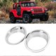thumbnail image 3 of 1 Pair Car Front Headlight Lamp Cover Trim Fit for Jeep Wrangler 2007-2017Black, 3 of 3