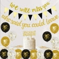 thumbnail image 2 of Farewell Party Decorations Retirement Balloons Decorations, Who Said You Could Leave Banner Glitter We Will Miss You Banner, Cake Topper and Black Gold Balloons for Retirement Party Supplies, 2 of 7