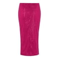 thumbnail image 4 of Huowey Women Bodycon Midi Skirts Sequin Split Slim Fit Solid Color Stylish High-Waist Long Pencil Skirt Office Stretchy Summer Casual Club Going Out Casual Dailywear,RD3,XXL, 4 of 4