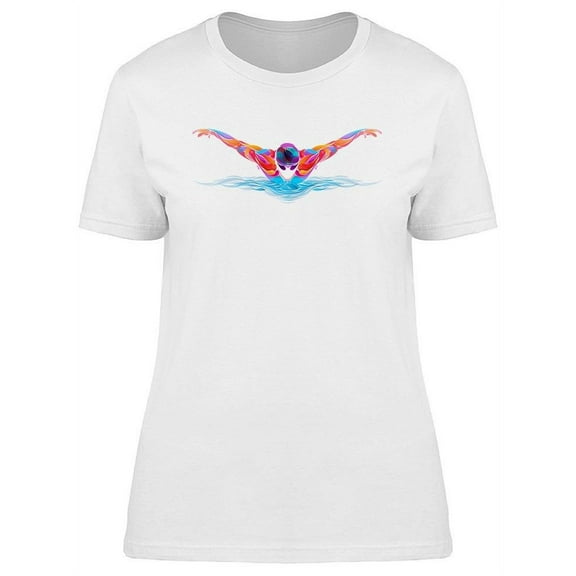 Swimmer Man T-Shirt Women -Image by Shutterstock, Female Small