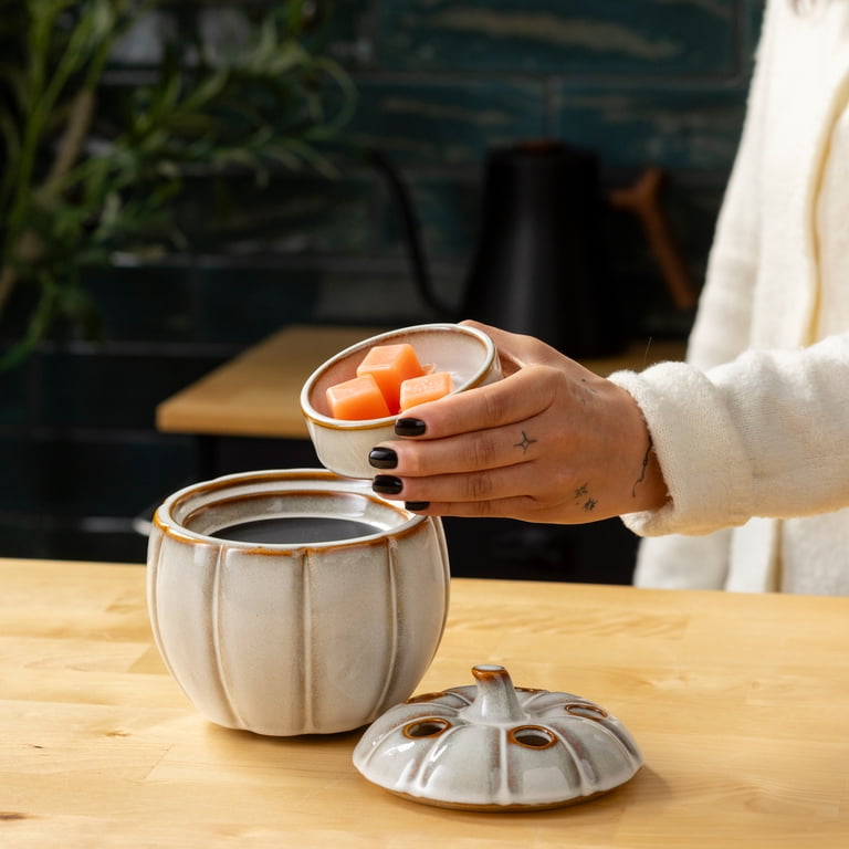 Better Homes & Gardens Reactive Glaze Pumpkin Wax Warmer + Farm