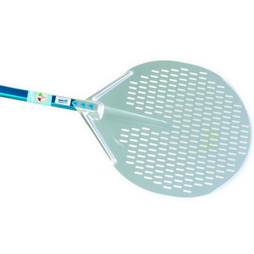 Gi Metal Pizza Peel GI Metal Perforated Round Pizza Peel, Anodized Aluminum, 72" Length | 1