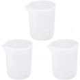 thumbnail image 1 of 3 vasos de silicona para resina, vasos medidores de silicona, vaso medidor de 100 ml, escala precisa, vasos graduados transparentes, vasos mezcladores antiadherentes para moldes de fundición (tran,11 Feliz Sencillez, 1 of 5