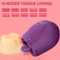 thumbnail image 4 of Tongue Licking Vibrator Portable Toy for Women, Vibrator Washable and Rechargeable, Purple, 4 of 6