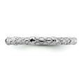 thumbnail image 4 of Auriga 925 Sterling Silver Rhodium Cable Ring for Women Size- 6, 4 of 6
