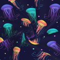 thumbnail image 3 of Wukai Sea Jellyfish Women’s Short Sarongs Beach Wrap Bikini Bottom Short Skirt Chiffon Scarf for Swimwear, 3 of 4