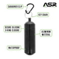 thumbnail image 4 of ASR Outdoor 5 Inch Black Aluminum Waterproof EDC Storage Containers with Carabiner Clip Camping Essentials, 4 of 9