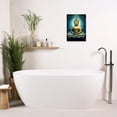 thumbnail image 2 of ZHONGYUTONG Zen Canvas Wall Art Buddha Painting with Lotus Flowers Pictures Prints Spa Artwork Office Decor for Spiritual Meditation Yoga Room Framed (12.00" x 18.00"), 2 of 6