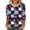 Multicolor, variant on TaTaai Ladies Top Fashion Casual Random Print Crew Neck 3/4 Sleeve Loose T-Shirt Women Daily Home Leisure Wear Fashion Comfortable Versatile Top Gift