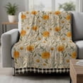 thumbnail image 2 of Spring Daisy Blanket Soft Cozy Warm Throw Blanket for Couch, Plush Fuzzy Flannel Fleece Blankets for Sofa, Country Vintage Yellow White Floral Leaf Plaid Bed Blankets Gifts for Men, 30"x40", 2 of 9