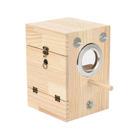Transparent Wooden Bird Nest Box Upright Parakeet Breeding Box for Lovebirds Budgies and Canaries Natural Nesting House for Bird Cages Transparent Wooden Bird Nest Box Upright Parakeet Breeding Box for Lovebirds Budgies and Canaries Natural Nesting House for Bird Cages