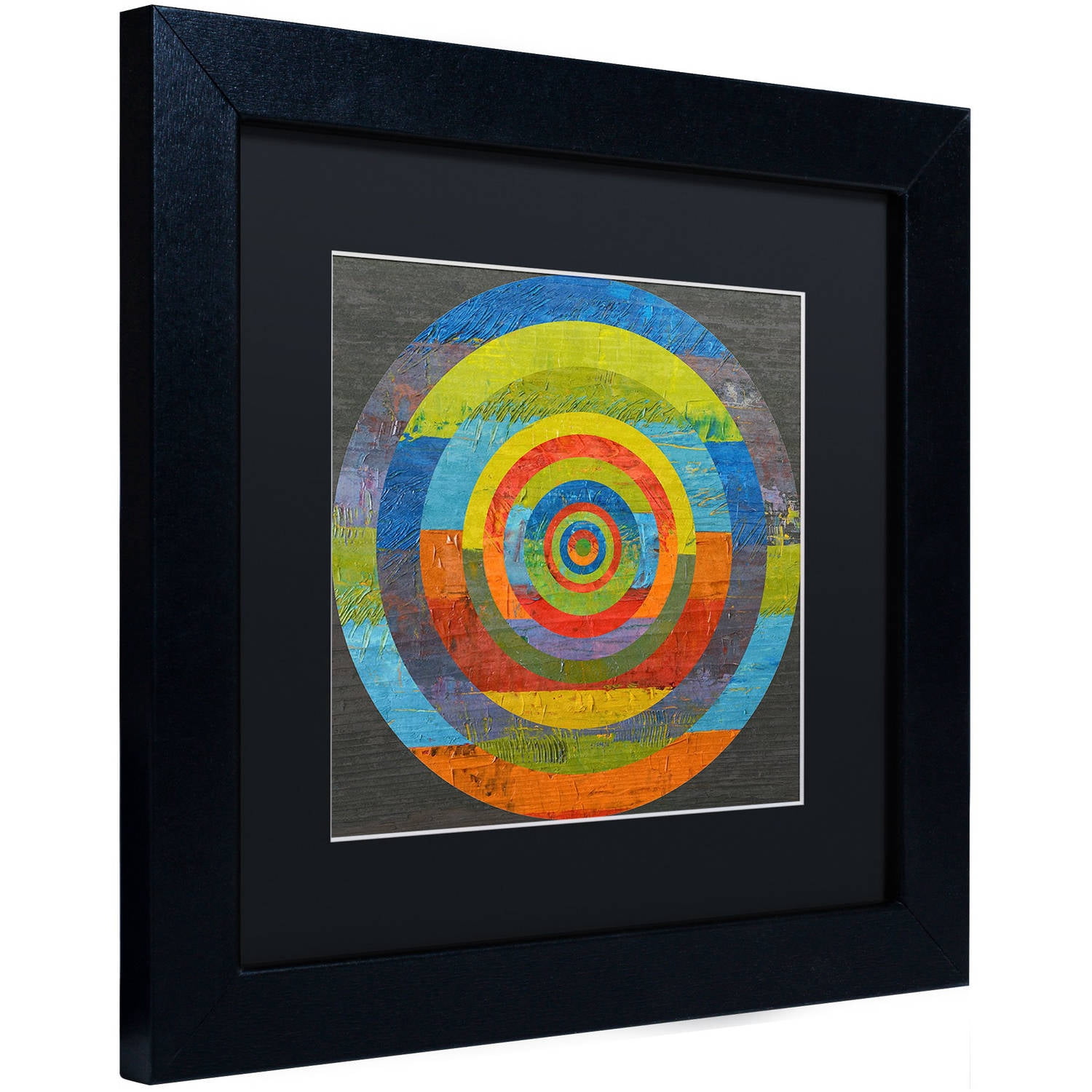 Trademark Fine Art "Full Circle" Canvas Art by Michelle Calkins, Black Matte, Black Frame