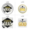 thumbnail image 2 of Fun Express Bulk 477 Pieces Black & Gold Congrats Grad Graduation Party Tableware Kit for 50 Guests, 2 of 3
