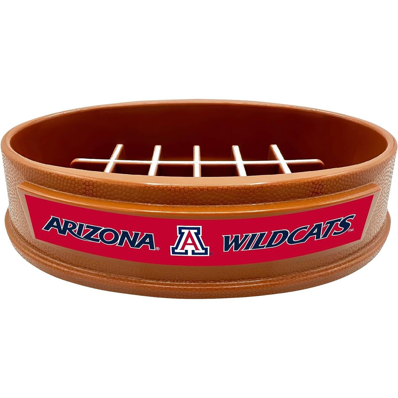 Pets First NCAA University of Arizona Wildcats Super-Bowl Slow Feeder Bowl for Dogs and Cats with Non-Slip Mat