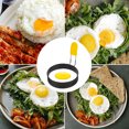thumbnail image 5 of 2/4 Pack Anneau à Œufs Antiadhésif en Acier Inoxydable de Qualité Alimentaire Rond avec Poignée en Silicone Pliable Portable Ensemble de Cercles pour Œufs Gadget de Cuisine pour Frire Crêpes Mcmuffins Gril, 5 of 5