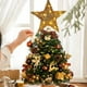 thumbnail image 1 of Estrella Luminosa Dorada de Hierro para La Punta Del Árbol de Navidad | 30 X 25 X 6 Cm | Adorno Colgante | Fácil Instalación | Apto para Todo Tipo de Árboles | Incluye Cadena de Luces, 1 of 6