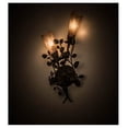 thumbnail image 3 of Meyda Tiffany 174344 Vinca Vine 2 Light 21" Tall Wall Sconce - Wrought Iron, 3 of 3