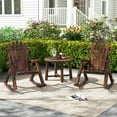 thumbnail image 4 of Costway 1 PCS Outdoor Adirondack Rocking Chair for Adults Solid Wood Porch Rocker Patio Chair, 4 of 9