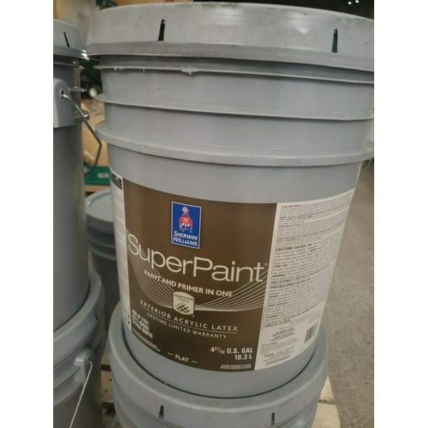 Sherwin Williams Paint Primer In One Flat Extra White Exterior Latex 5 Gal Com - Mlb Paint Colors Sherwin Williams
