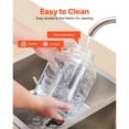 thumbnail image 4 of KFFKFF Clear Glass Beverage Dispenser with Wood Lid and Stand, Stainless Steel Spigot，3 Pack 1 Gallon, 4 of 9