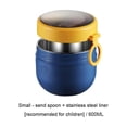 thumbnail image 2 of Bearachild Fiambrera de 600ml de acero inoxidable, portátil, para escuela, senderismo, comida, frutas, contenedor de desayuno, fiambrera lavable para Mostrada Azul Bearachild HA072903-01, 2 of 6