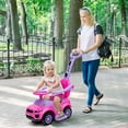 thumbnail image 2 of OLAKIDS 4 in 1 Ride on Push Car, Toddlers Stroller Sliding Walking Toy with Horn, Music, Lights, Removable Guardrails and Handle, Underneath Storage, Baby Foot-to-Floor Walker for Boys Girls, 2 of 9