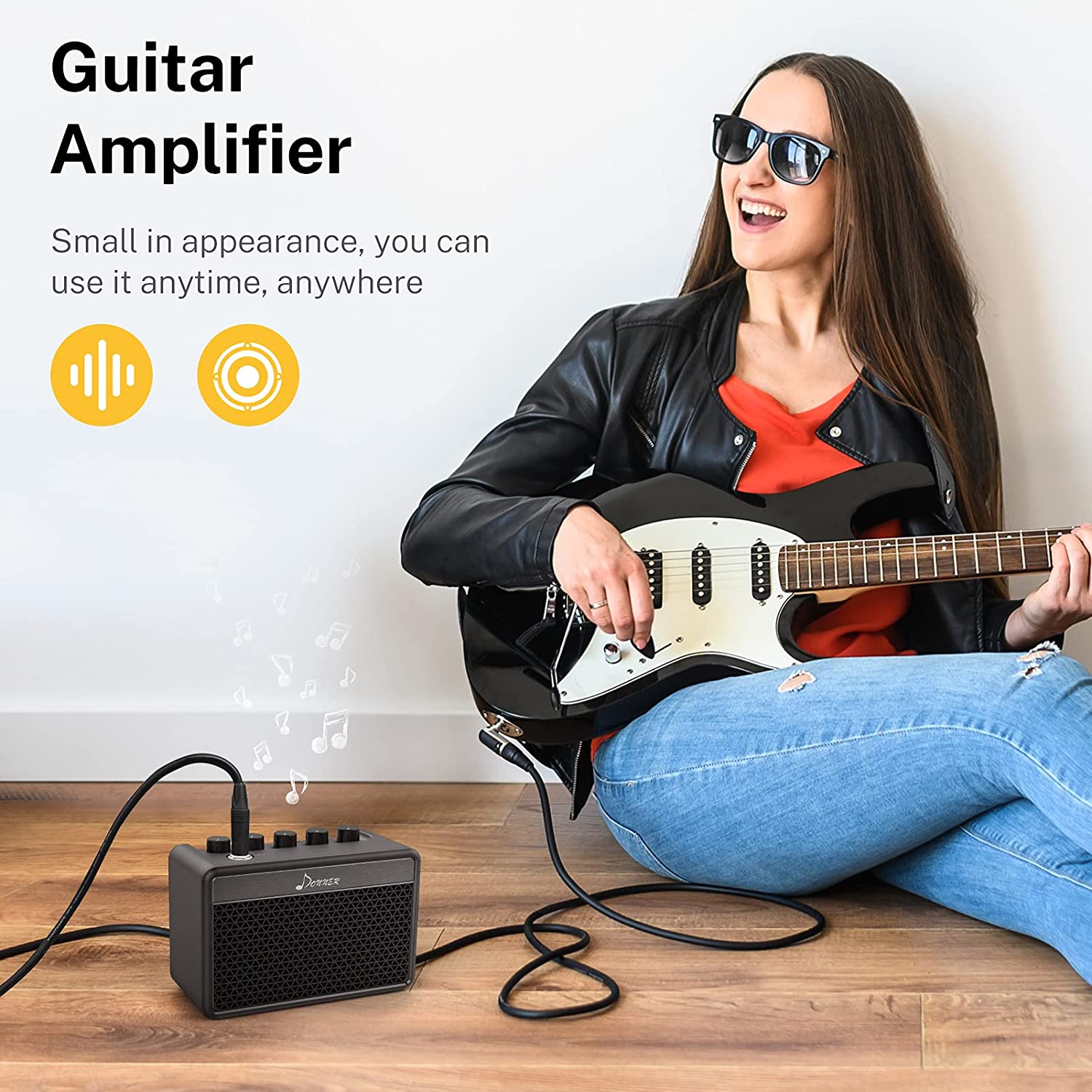 Donner 5W Portable Mini Guitar Amplifier DA-10 photo 2