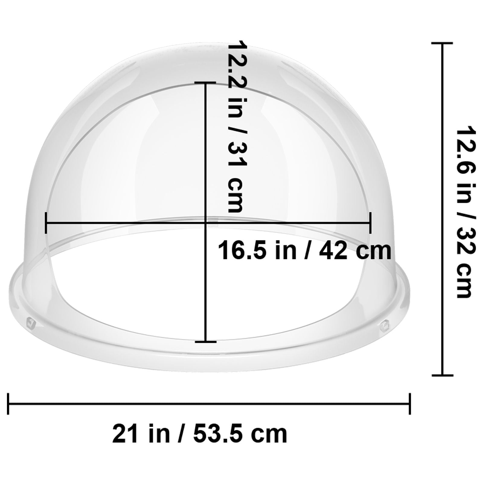 20.5" Clear Plastic Bubble Shield Cover for Commercial Cotton Candy Machine – Universal Fit