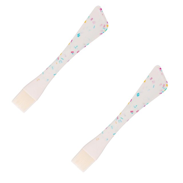 Oleegame 2 Pcs Spatule en Silicone Double Tête pour Cuisson Barbecue