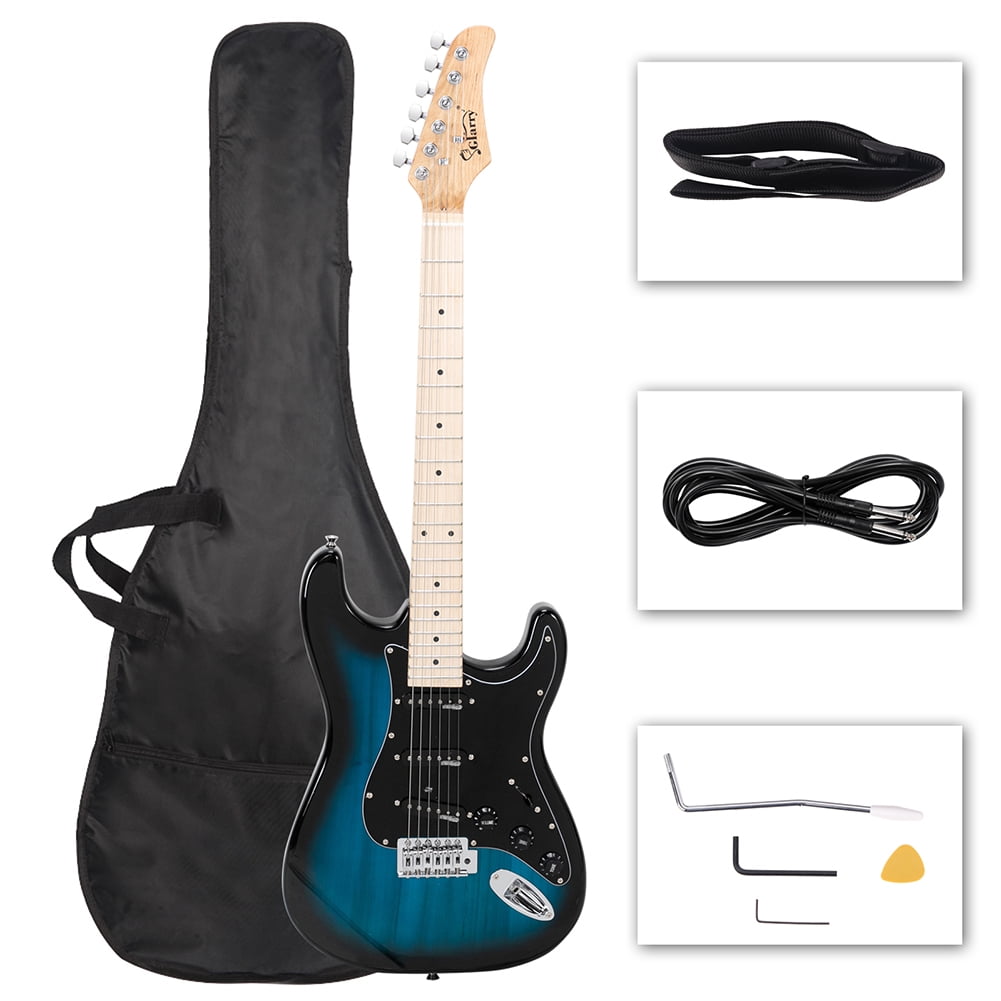 Lowestbest Glarry GST II Upgrade Electric Guitar, With Updated Version Pickup, Canadian Maple Fingerboards, Bone Nut Blue Lowestbest Glarry GST II Upgrade Electric Guitar, With Updated Version Pickup, Canadian Maple Fingerboards, Bone Nut Blue