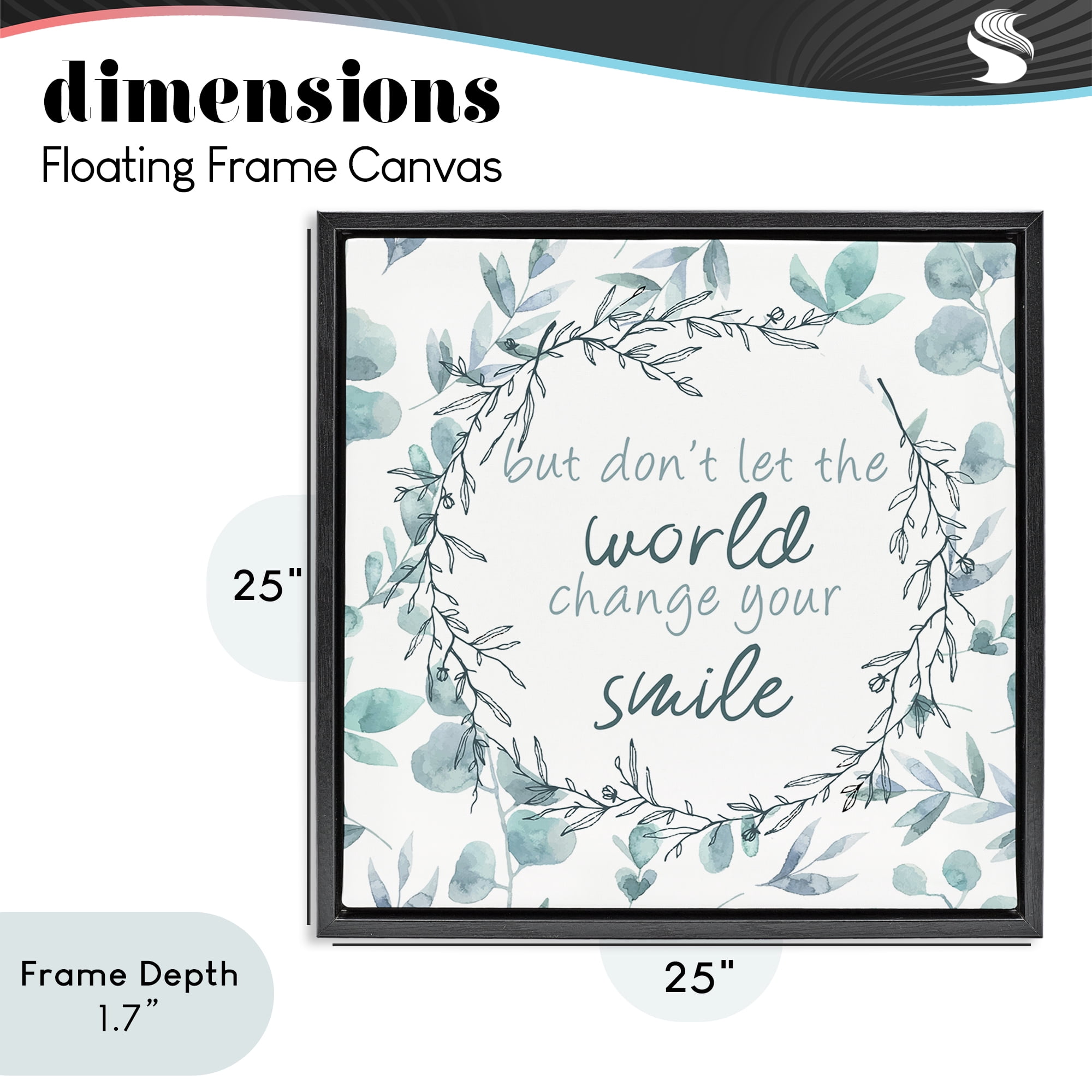 Stupell Industries Don't Let The World Change Black Framed Floater Canvas Wall Art, design by Kim Allen