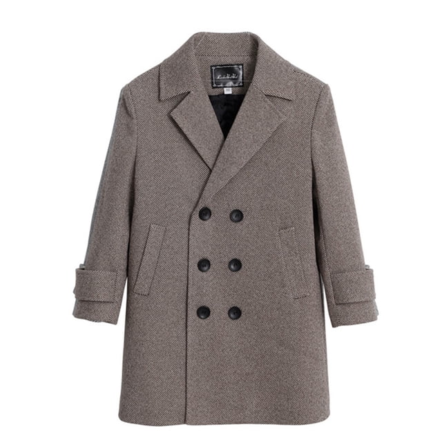 Kcodviy Manteau Épais en Coton à Carreaux pour Garçons, Élégant, Col à 8 Cols