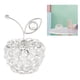 thumbnail image 3 of Adornos de frutas de cristal con diamantes de imitación hechos a mano coleccionables para decoración de escritorio Manzana plateada B, 3 of 6