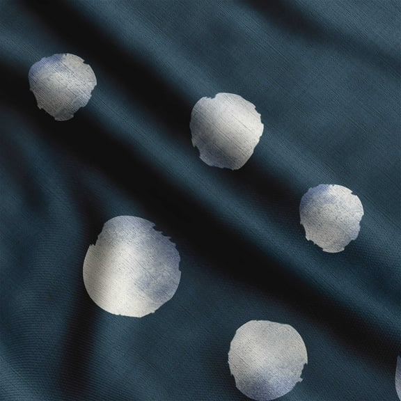 Soimoi Polka Dot Print, Silk Fabric, Decor Sewing Fabric by The Yard 42 Inch Wide,Decorative Fabric for Shirts Suits Ties, Black