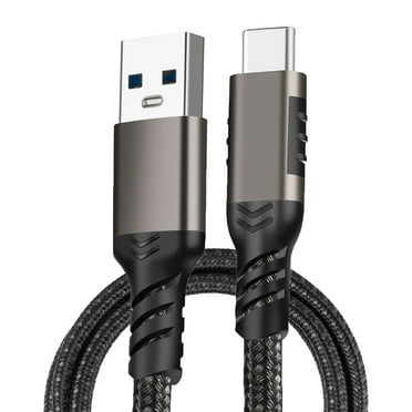 USB-C Cable, Nakedcellphone Rugged Long 6.5ft Cord [TYPE-A to Type-C] Fast Charge/Sync Compatible with Apple iPhone 15 Pro Max, Samsung Galaxy S24 Ultra, Z Fold 6, Z Flip 6, Motorola RAZR 2023 2024