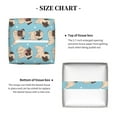 thumbnail image 5 of Sikiie Funny Cartoon Pugs Leather Tissue Box Cover Square, tissue box holder, Tissue Box with Bottom Belt-5.2”x5.2”x5.2”, 5 of 7