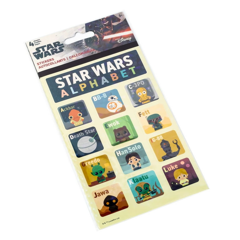 Star Wars 4pc Cute Sticker Sheets Kids Art Supplies Ages 3 and Up 