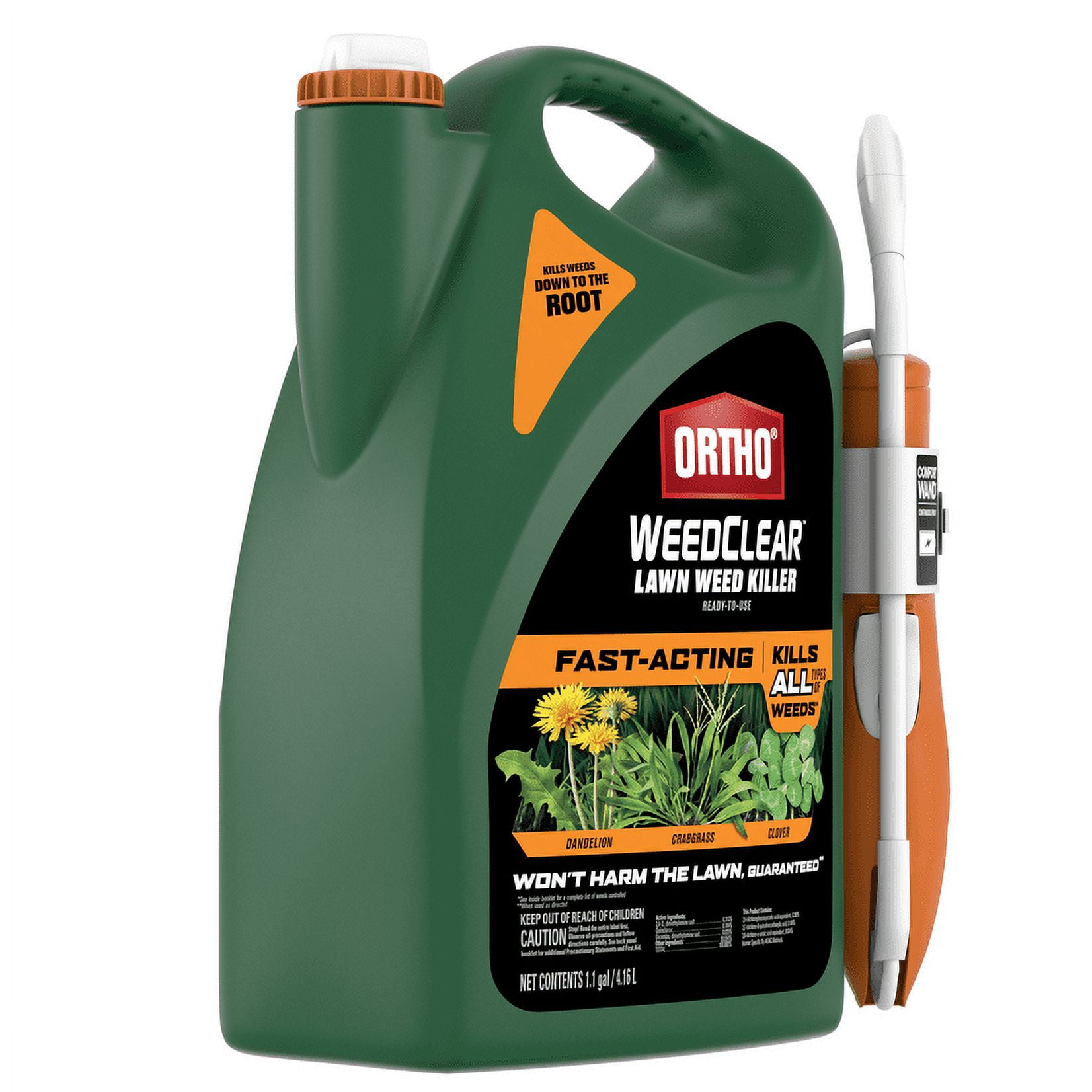 Ortho WeedClear Lawn Weed Killer Ready-to-Use with Comfort Wand (North), 1.1 gal.