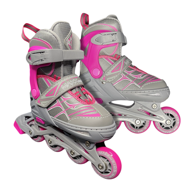 Patines Infantiles Blazer Ajustable Gris con Rosa Grande YX-0151-69RL
