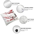 thumbnail image 4 of COMIO  Throw Pillow Covers Cherry Blossom Flower Red Square Pillowcase for Home Decor Sofa Car Bedroom Pillow case 2pc, 4 of 6
