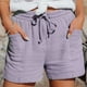 Cameland Women Été Cordon Élastique Taille Casual Solide Pantalon Court Shorts – image 3 sur 5
