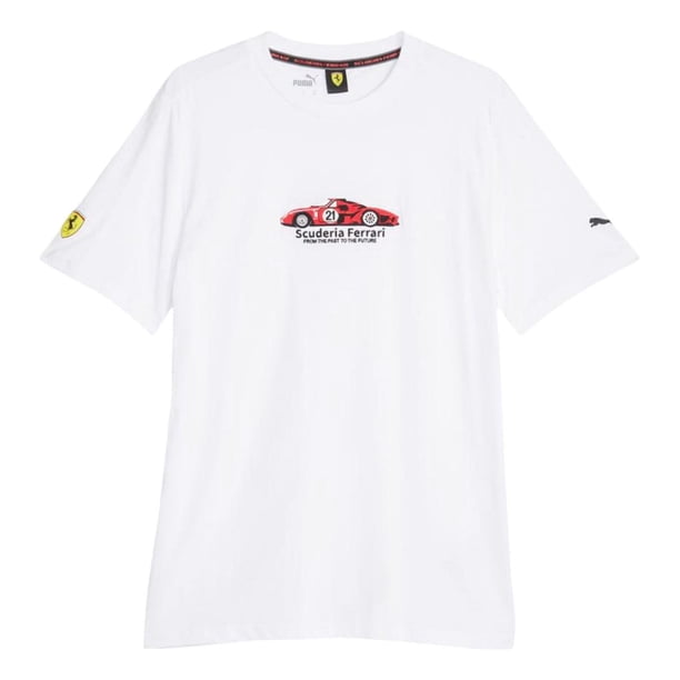 Playera Puma Hombre Ferrari Race Graphic Blanco Casual blanco XL